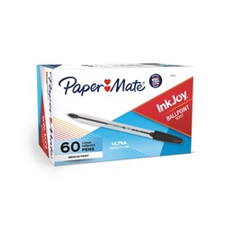 Papermate Inkjoy 100 Ballpoint Pen 1.0mm Black Box of 60