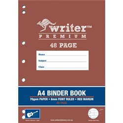 Writer Premium Binder Book A4 8mm Ruled 48 Pages Guitar