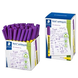 Staedtler Noris 307 Writing Pen Fine 0.6mm Violet Cup Of 50