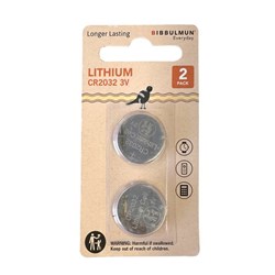 Bibbulmun Lithium Coin CR2032 Battery 3V Pack Of 2