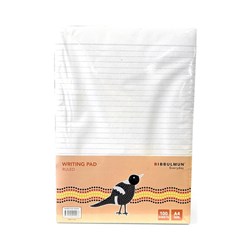 Bibbulmun Writing Pad A4 100 Leaf Ruled White