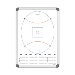 Visionchart Coaches Tactical Whiteboard 600 x 400mm AFL Aluminium Frame