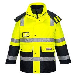Huski Venture Hi-Vis 4-in-1 Contrast Jacket 5XL Yellow And Navy