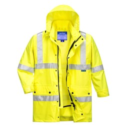 Portwest Argyle Hi-Vis Rain Traffic Jacket 3XL Yellow