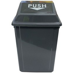 Cleanlink Rubbish Bin With Bullet Lid 25 Litres Grey