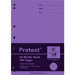 Protext Binder Book  A4 8mm Ruled 192pgs Cow