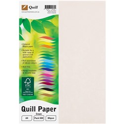 Quill Colour Copy Paper A4 80gsm Cream Ream of 500