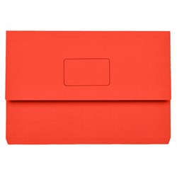 Marbig Slimpick Manilla Document Wallet Foolscap 30mm Gusset Red
