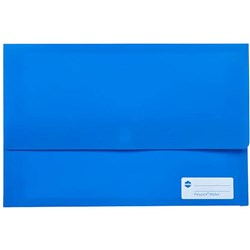Marbig Polypick Document Wallet Foolscap 25mm Gusset Blue