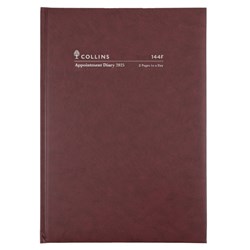 Collins Appointment Diary A4 2 Pages To Day Burgundy