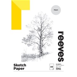 Reeves Artist Sketch Pad A2 90gsm 30 Sheet