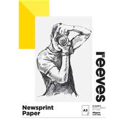 Reeves Newsprint Pad A3 48gsm 50 Sheet