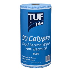 Edco Tuf Calypso Food Service Antibacterial Wipe Blue Roll