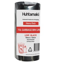 73L Garbage Bag Black 73R Heavy Duty Roll pack 25 ctn 250