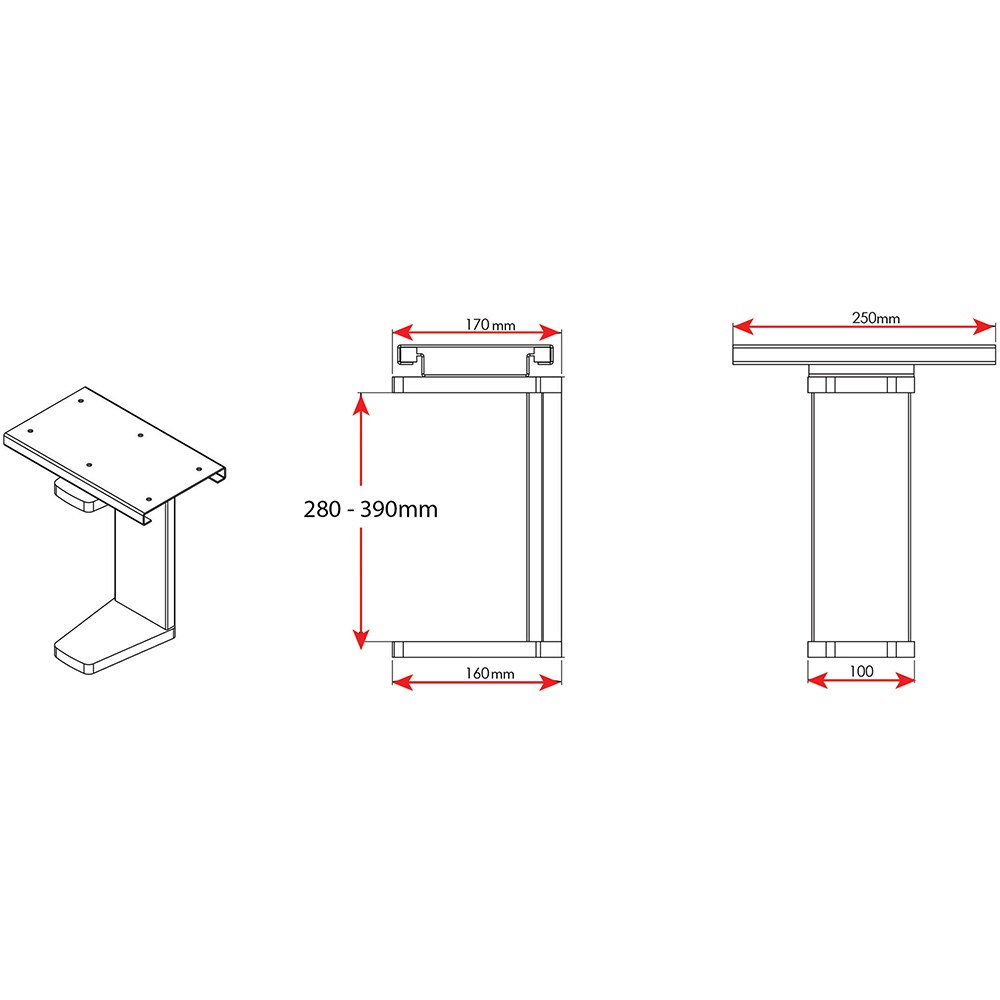 Computer Accessories Rapidline CPU Holder Slide And Rotate Black