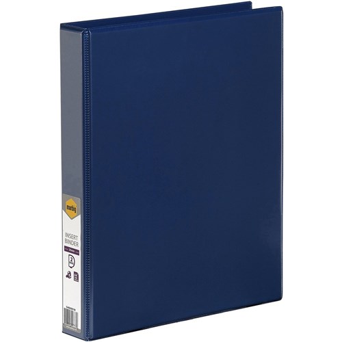 Binders & Folders - MARBIG CLEARVIEW INSERT BINDER A4 2D Ring 25mm Blue ...