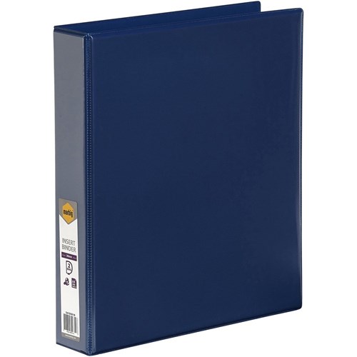Binders & Folders MARBIG CLEARVIEW INSERT BINDER A4 2D Ring 38MM Blue